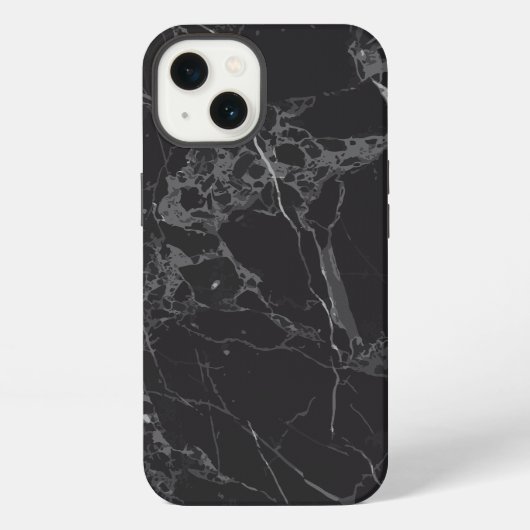 beste schwarze Marmor iPhone Hülle (Rückseite)