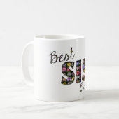 Beste Schweizer Blume Blumentypografie-Schwester Kaffeetasse (Vorderseite Links)