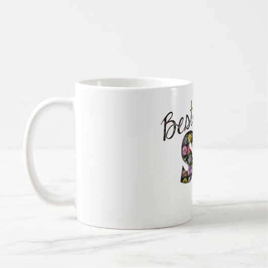 Beste Schweizer Blume Blumentypografie-Schwester Kaffeetasse (Links)