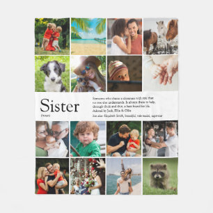 Beste Schwester aller Zeiten Definition 16 Foto Fleecedecke
