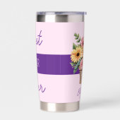 Beste Schwester der Blume gerbera pink Thermobecher (Links)