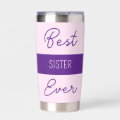 Beste Schwester der Blume gerbera pink Thermobecher (Vorderseite)