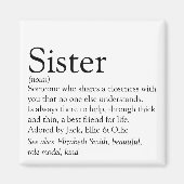 Beste Schwester der Welt Definition Magnet (Vorne)