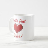 Beste Schwester der Welt Kaffeetasse (Vorderseite Links)