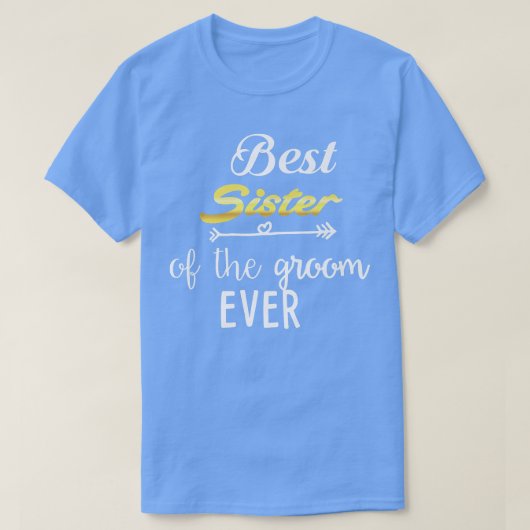 Beste Schwester des Bräutigams je T-Shirt (Design vorne)