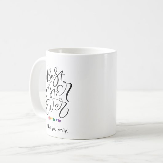 Beste Schwester Ever Funny Geschenk für Schwester  Kaffeetasse (Vorderseite Links)