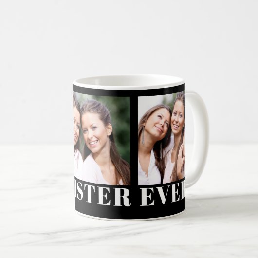 Beste Schwester FotoCollage Kaffeetasse (VorderseiteRechts)