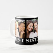 Beste Schwester FotoCollage Kaffeetasse (Vorderseite Links)