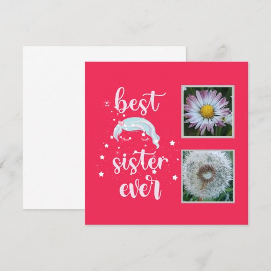 Beste Schwester-Fotovorlage (Vorne/Hinten)