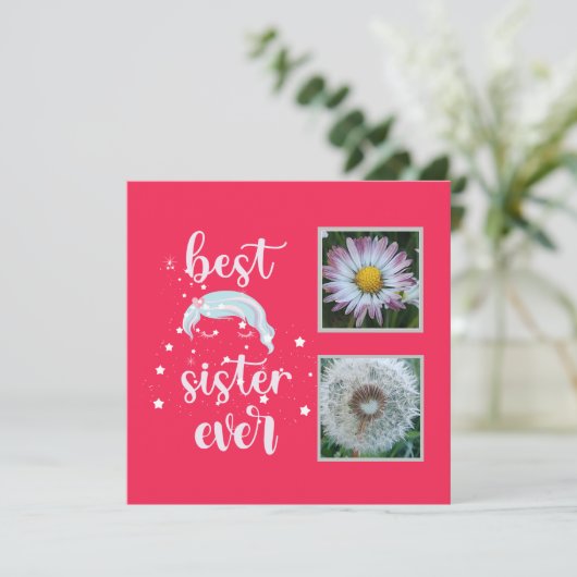 Beste Schwester-Fotovorlage (Stehend Vorderseite)
