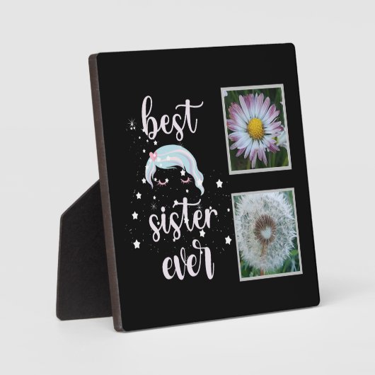 Beste Schwester-Fotovorlage Fotoplatte (Vorderseite)