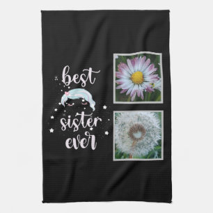 Beste Schwester-Fotovorlage Geschirrtuch