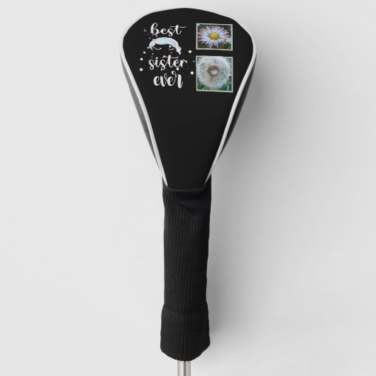 Beste Schwester-Fotovorlage Golf Headcover (Vorderseite)
