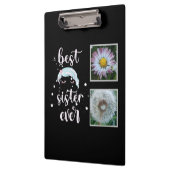 Beste Schwester-Fotovorlage Klemmbrett (Links)