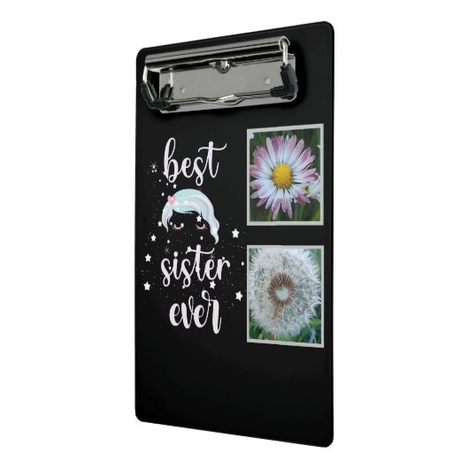 Beste Schwester-Fotovorlage Mini Klemmbrett (Gewinkelt2)