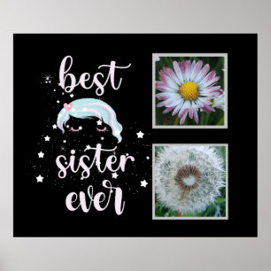 Beste Schwester-Fotovorlage Poster