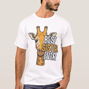 Beste Schwester Giraffe Lustiges Familiensgeschenk T-Shirt