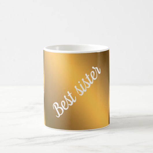 Beste Schwester GOLD Kaffeetasse (Mittel)