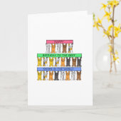 Beste Schwester in der Welt Happy Birthday Cats Karte (Gelbe Blume)