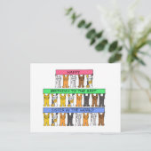 Beste Schwester in der Welt Happy Birthday Cats Postkarte (Stehend Vorderseite)