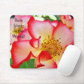 Beste Schwester in der Welt! mousepad Rosen-Blume (Mit Mouse)