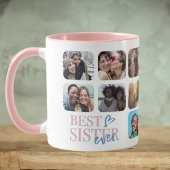 Beste Schwester je 14 FotoCollage Tasse