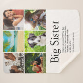 Beste Schwester je 6 Foto Collage Moderne Sherpadecke (Vorderseite (Horizontal))