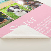 Beste Schwester je 6 FotoCollage Modernes Rosa Sherpadecke (3/4)