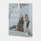 Beste Schwester je | Angebot und Foto Ornament Aus Glas (Vorderseite links)