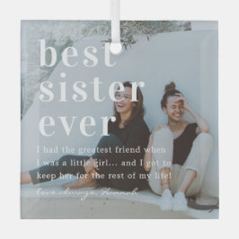 Beste Schwester je | Angebot und Foto Ornament Aus Glas