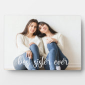 Beste Schwester je Elegantes individuelles Foto Fotoplatte (Vorderseite)