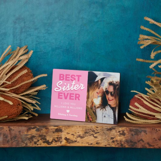 Beste Schwester je Foto Geschenk Fotoplatte (Seite)
