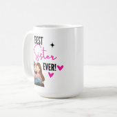 Beste Schwester je Kaffeetasse (Vorderseite Links)