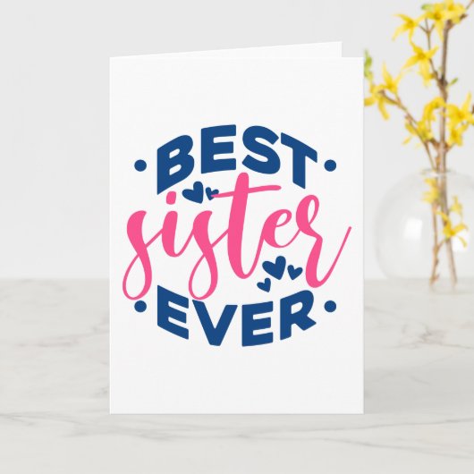 Beste Schwester je Karte (Gelbe Blume)