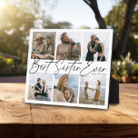 'Beste Schwester je' Keepake FotoCollage Fotoplatte<br><div class="desc">Lass deiner Schwester,  wie viel sie dir mit dieser Collage des Fotos "Keepsake" meint. Das Design enthält 6 Ihrer Lieblingsbilder von Ihnen und Ihrer Schwester,  Skripttext,  der "Beste Schwester Ever" und Namen/s lautet. Perfektes Geschenk für Ihr Geschwister zu Weihnachten,  Geburtstag oder einfach nur weil... !</div>