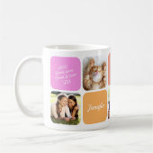 Beste Schwester je Personalisierte Fotos Rosa Oran Kaffeetasse (Links)
