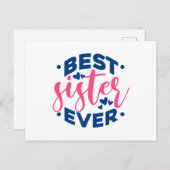 Beste Schwester je Postkarte (Vorne/Hinten)