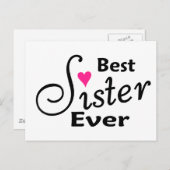 Beste Schwester je Postkarte (Vorne/Hinten)