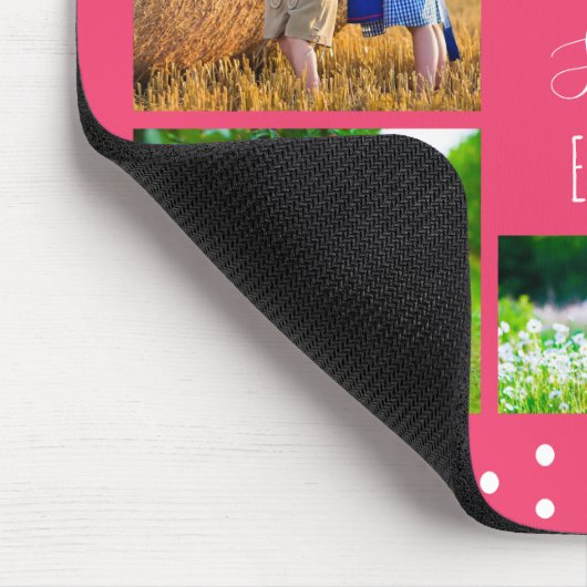 Beste Schwester je rosa FotoCollage Mousepad (Ecke)