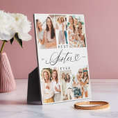 Beste Schwester je Sister Script Herz Foto Collage Fotoplatte