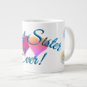 "Beste Schwester je!" Tasse (Vorderseite Rechts)