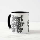 Beste Schwester je - Zwei-Tonen-Kaffee-Tasse gesch Tasse (Vorderseite Links)