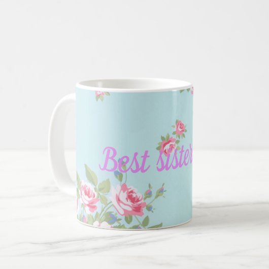 Beste Schwester Kaffeetasse (Vorderseite Links)