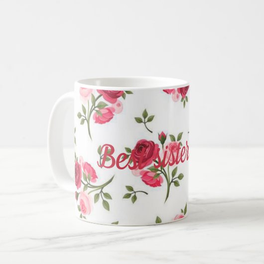 Beste Schwester Kaffeetasse (Vorderseite Links)