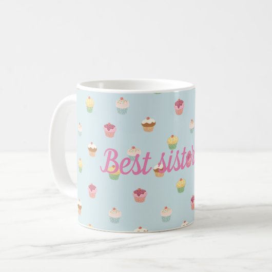 Beste Schwester Kaffeetasse (Vorderseite Links)