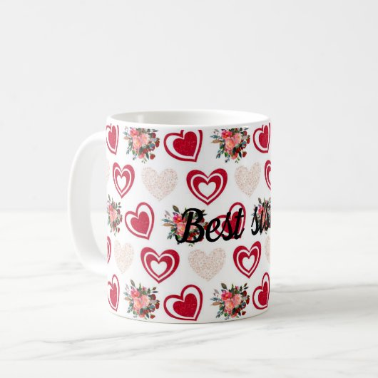Beste Schwester Kaffeetasse (Vorderseite Links)