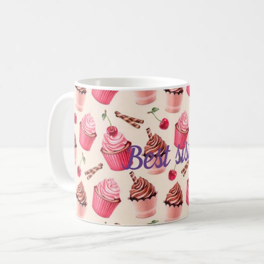 Beste Schwester Kaffeetasse (Vorderseite Links)