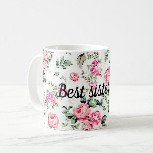 Beste Schwester Kaffeetasse (Vorderseite Links)