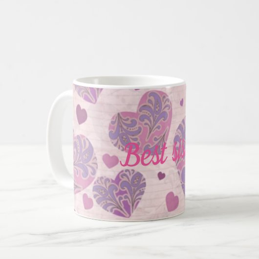 Beste Schwester Kaffeetasse (Vorderseite Links)