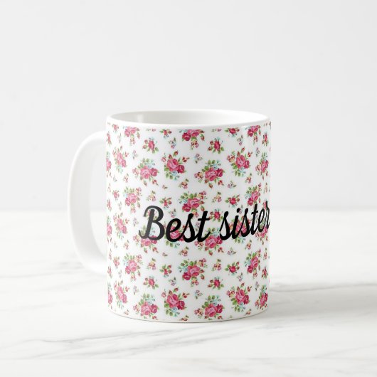 Beste Schwester Kaffeetasse (Vorderseite Links)